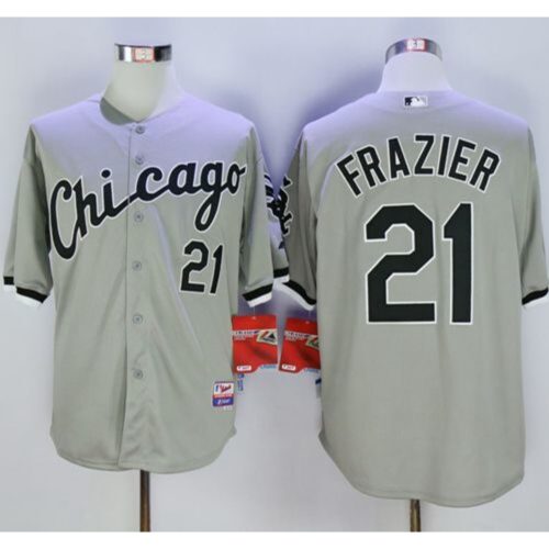 6863a981b7dc5_1 White Sox #21 Todd Frazier Grey Cool Base Stitched MLB Jersey