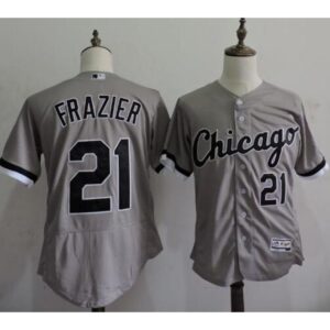 6863a985ad83b_1 White Sox #21 Todd Frazier Grey Flexbase Authentic Collection Stitched MLB Jersey