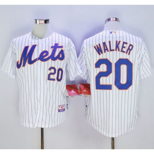 6863aa3ac466e_1 Mets #20 Neil Walker White(Blue Strip) Home Cool Base Stitched MLB Jersey