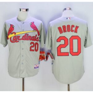 6863aa529df74_1 Cardinals #20 Lou Brock Grey Cool Base Stitched MLB Jersey