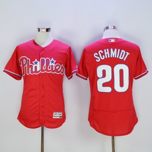 6863aa7c0c4c1_1 Phillies #20 Mike Schmidt Red Flexbase Authentic Collection Stitched MLB Jersey