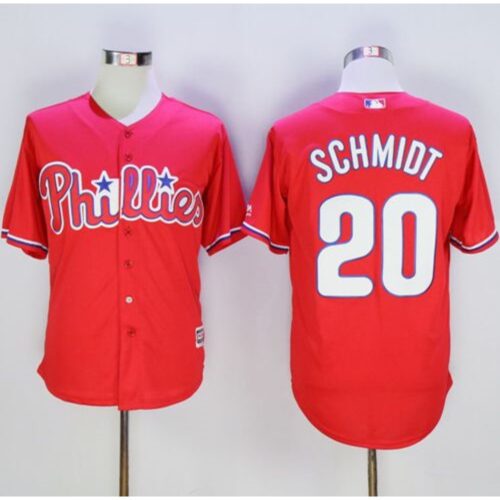 6863aa7fdf690_1 Phillies #20 Mike Schmidt Red New Cool Base Stitched MLB Jersey