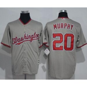 6863aa94760b0_1 Nationals #20 Daniel Murphy Grey New Cool Base Stitched MLB Jersey