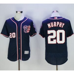 6863aaa21111f_1 Nationals #20 Daniel Murphy Navy Blue Flexbase Authentic Collection Stitched MLB Jersey