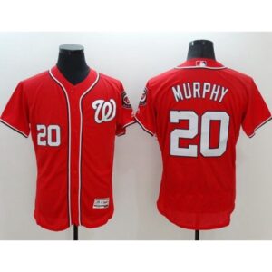6863aaa5e9706_1 Nationals #20 Daniel Murphy Red Flexbase Authentic Collection Stitched MLB Jersey