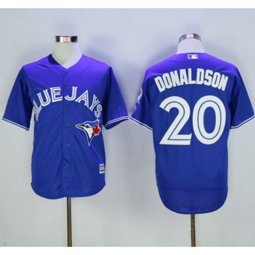 6863aaba1d66a_1 Blue Jays #20 Josh Donaldson Blue New Cool Base 40th Anniversary Stitched MLB Jersey