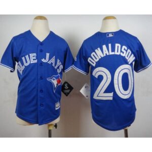 6863aae12b2bc_1 Blue Jays #20 Josh Donaldson Blue Cool Base Stitched Youth MLB Jersey