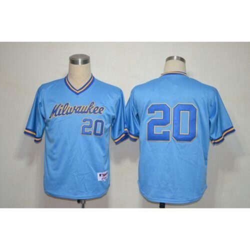6863ab225ec8a_1 Brewers #20 Jonathan Lucroy Blue 1982 Turn Back The Clock Stitched MLB Jersey