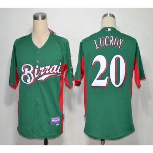 6863ab30ef688_1 Brewers #20 Jonathan Lucroy Green Birrai Cool Base Stitched MLB Jersey