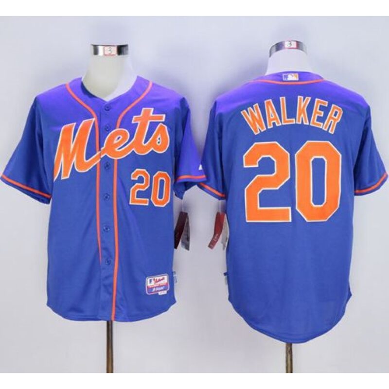 6863ab6e07370_1 Mets #20 Neil Walker Blue Alternate Home Cool Base Stitched MLB Jersey