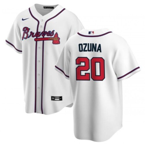 6863abb1190e7_1 Men's Atlanta Braves #20 Marcell Ozuna White Cool Base Stitched Jersey