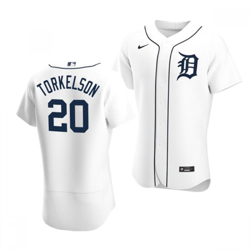 6863abbec533a_1 Men's Detroit Tigers #20 Spencer Torkelson White Flex Base Stitched Jersey