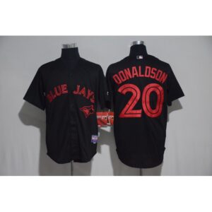 6863abc231511_1 Toronto Blue Jays #20 Josh Donaldson Black Strip Stitched MLB Jersey