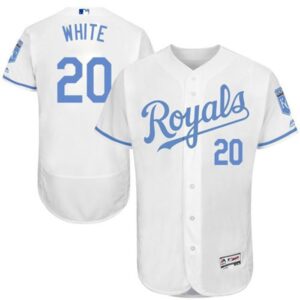 6863abf333e47_1 Royals #20 Frank White White Flexbase Authentic Collection 2016 Father's Day Stitched MLB Jersey