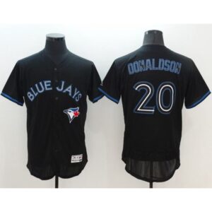 6863ac1360a7e_1 Blue Jays #20 Josh Donaldson Black Fashion Flexbase Authentic Collection Stitched MLB Jersey