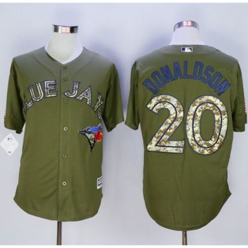 6863ac27cb460_1 Blue Jays #20 Josh Donaldson Green Camo New Cool Base Stitched MLB Jersey