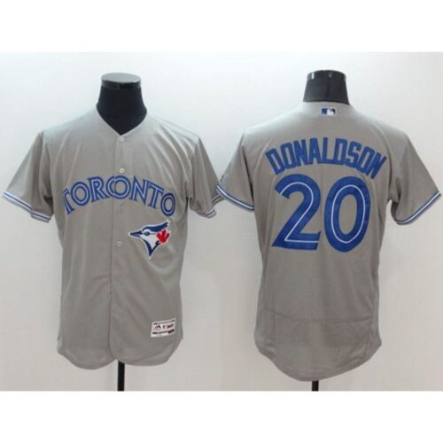 6863ac3890d99_1 Blue Jays #20 Josh Donaldson Grey Flexbase Authentic Collection Stitched MLB Jersey