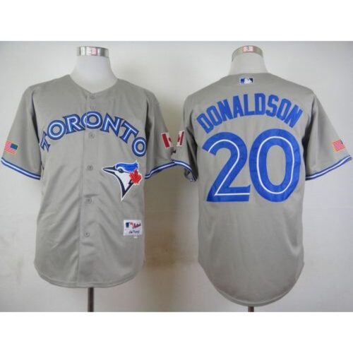 6863ac3f83c0d_1 Blue Jays #20 Josh Donaldson Grey Road Cool Base Stitched MLB Jersey