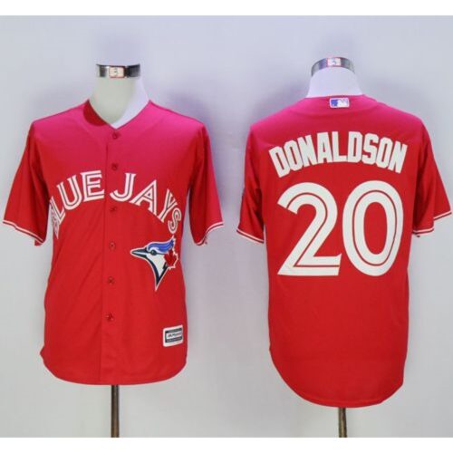 6863ac4d351b1_1 Blue Jays #20 Josh Donaldson Red New Cool Base 40th Anniversary Stitched MLB Jersey