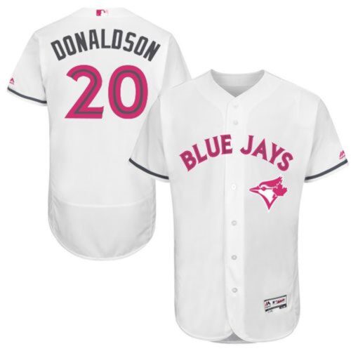 6863ac67edf1b_1 Blue Jays #20 Josh Donaldson White Flexbase Authentic Collection 2016 Mother's Day Stitched MLB Jersey