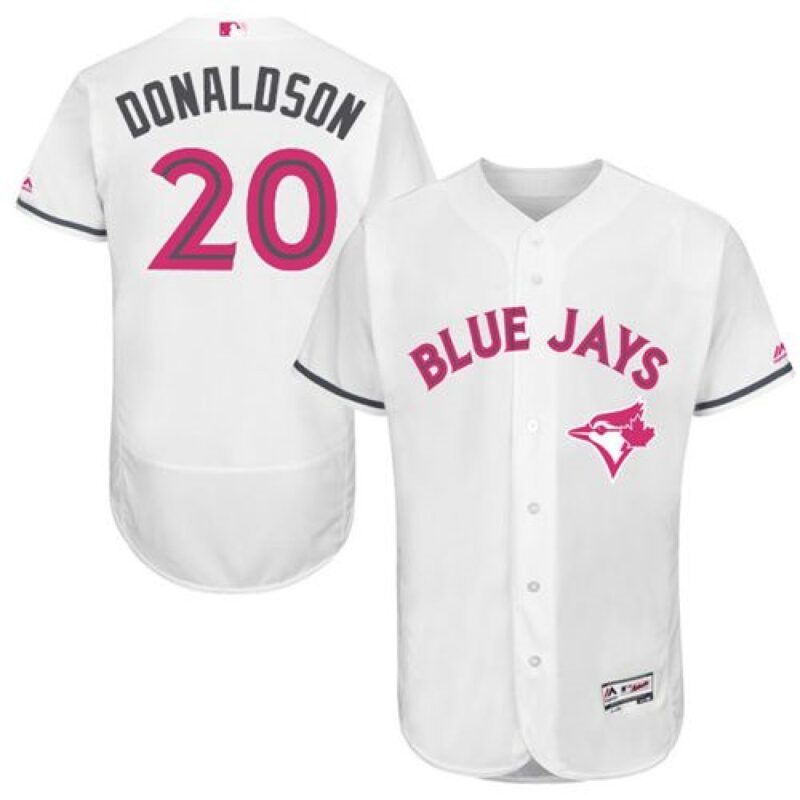 6863ac67edf1b_1 Blue Jays #20 Josh Donaldson White Flexbase Authentic Collection 2016 Mother's Day Stitched MLB Jersey