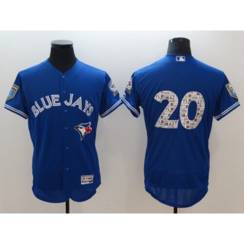 6863ac7f2b8d2_1 Men's Toronto Blue Jays #20 Josh Donaldson Royal 2018 Spring Training Flexbase Stitched MLB Jersey