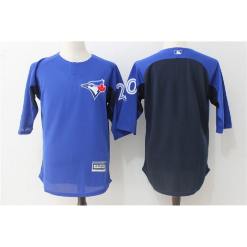 6863ac82bedf5_1 Men's Toronto Blue Jays #20 Josh Donaldson Royal/Navy Authentic Collection On-Field 3/4 Sleeve Batting Practice Stitched MLB Jersey