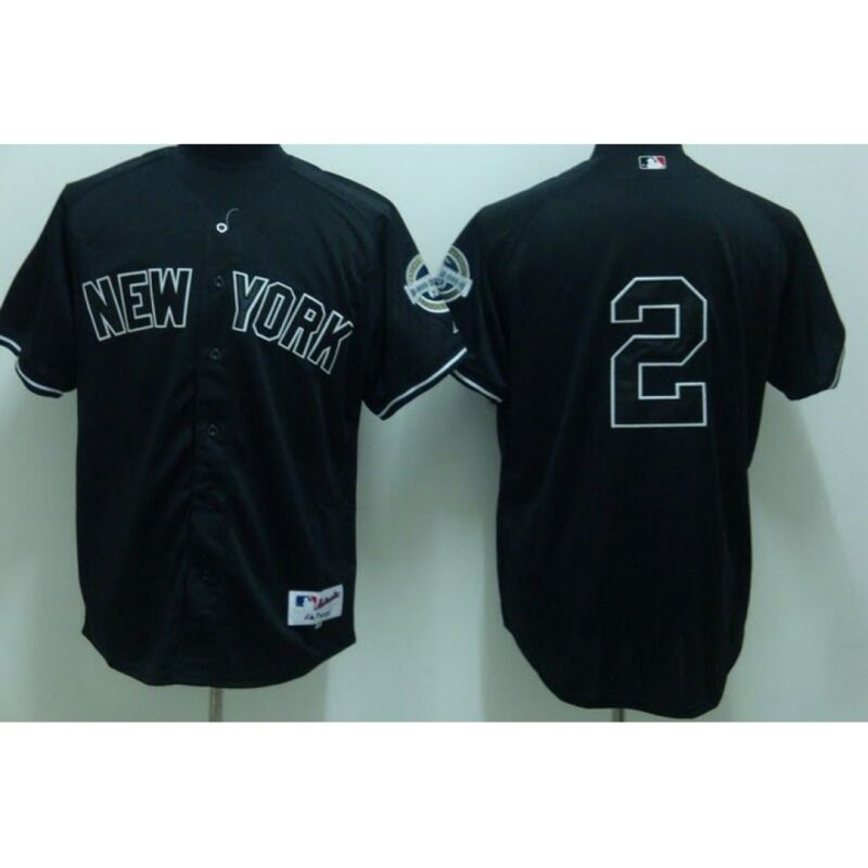 6863ac862984f_1 Yankees #2 Derek Jeter Stitched Black Youth MLB Jersey