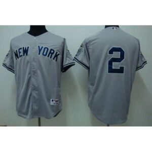 6863ac8be4b3e_1 Yankees #2 Derek Jeter Stitched Grey Youth MLB Jersey