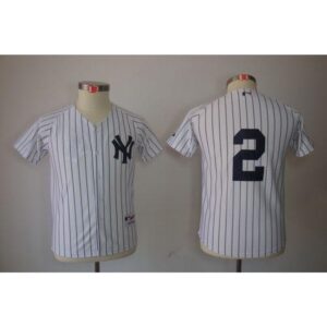 6863ac91bd09e_1 Yankees #2 Derek Jeter Stitched White Youth MLB Jersey