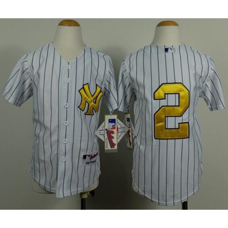 6863ac948f808_1 Yankees #2 Derek Jeter White Stitched Youth Fashion Gold MLB Jersey
