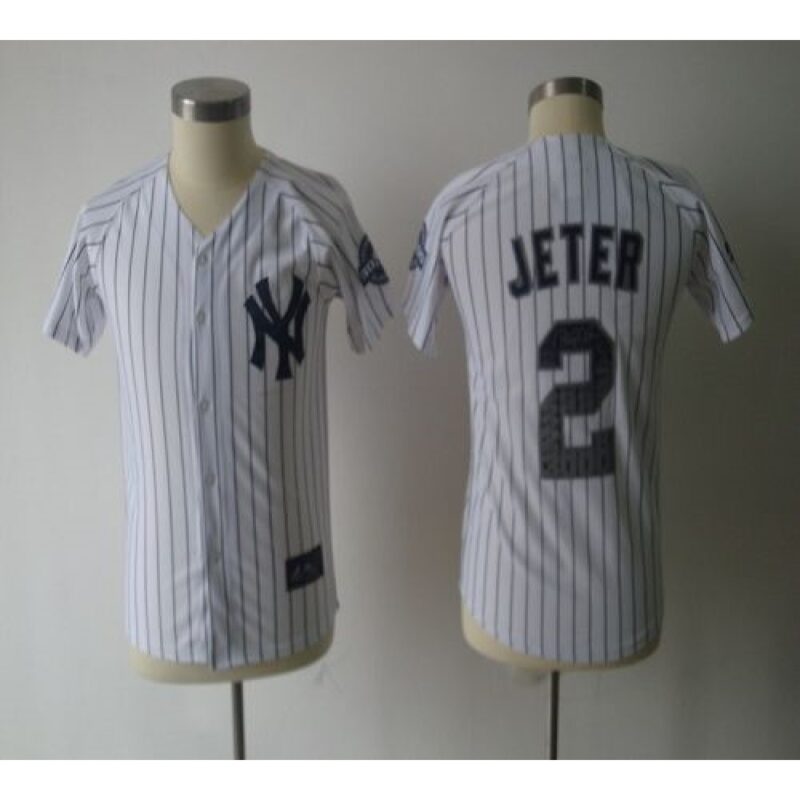 6863ac9775e33_1 Yankees #2 Derek Jeter White Stitched Special Edition w/3000 Hits Patch Youth MLB Jersey