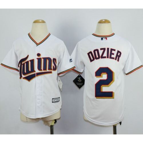 6863ac9a4083d_1 Twins #2 Brian Dozier White Cool Base Stitched Youth MLB Jersey
