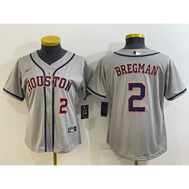 6863acd67c0ba_1 Youth Houston Astros #2 Alex Bregman Gray Cool Base Stitched Jersey