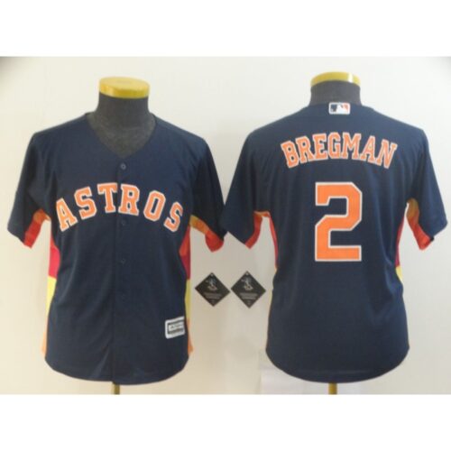 6863acd992cd7_1 Youth Houston Astros #2 Alex Bregman Navy Cool Base Stitched MLB Jersey