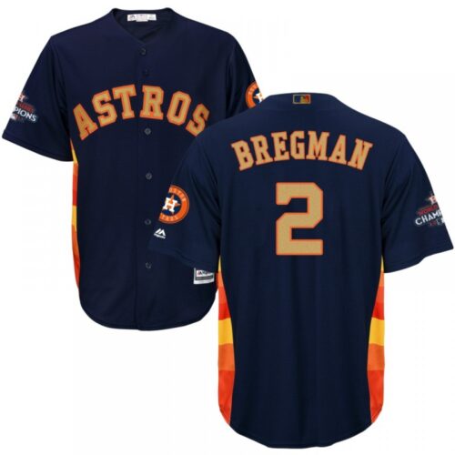6863acdf5e170_1 Youth Houston Astros #2 Alex Bregman Navy 2018 Gold Program Cool Base Stitched MLB Jersey