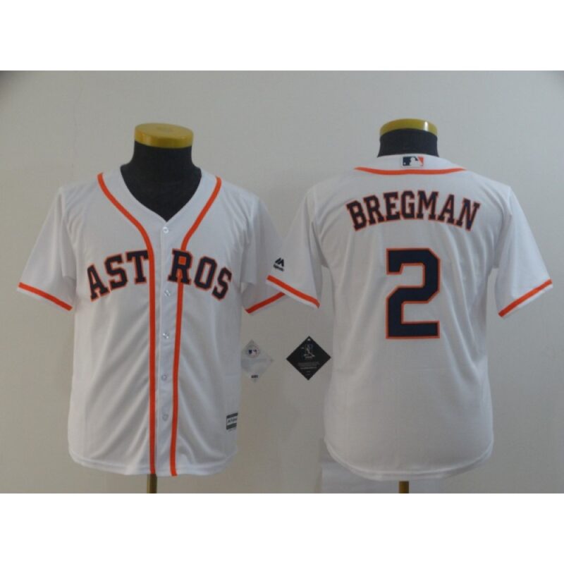6863acedc8a9d_1 Youth Houston Astros #2 Alex Bregman White Cool Base Stitched MLB Jersey