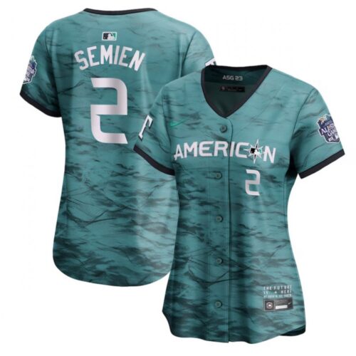6863acffabc5a_1 Women's Texas Rangers #2 Marcus Semien Teal 2023 All-star Stitched Baseball Jersey(Run Small)