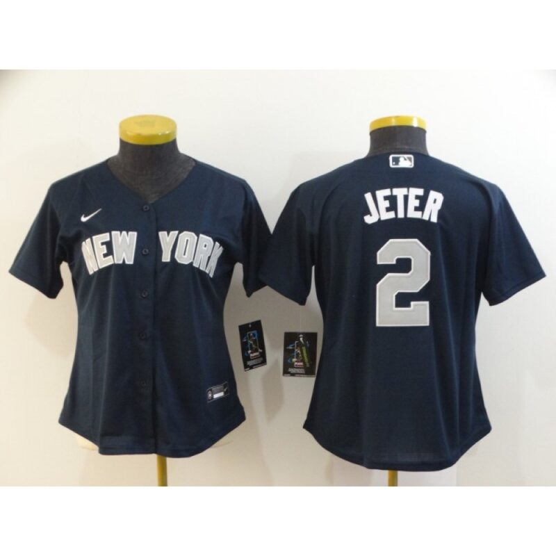 6863ad41cc678_1 Women's New York Yankees #2 Derek Jeter Navy Cool Base Stitched MLB Jersey(Run Small)