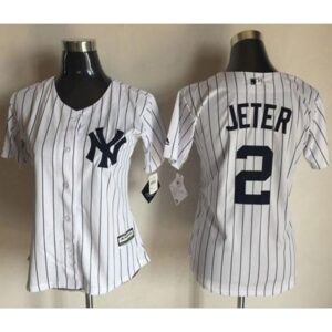 6863ad44b2749_1 Yankees #2 Derek Jeter White Strip Women's Fashion Stitched MLB Jersey