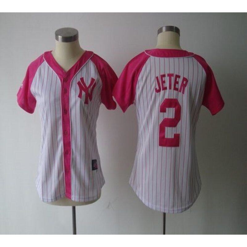 6863ad4dbfcb0_1 Yankees #2 Derek Jeter White/Pink Women's Splash Fashion Stitched MLB Jersey