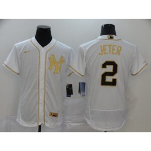 6863adc04cc1e_1 Men's New York Yankees #2 Derek Jeter White Golden Flex Base Stitched MLB Jersey
