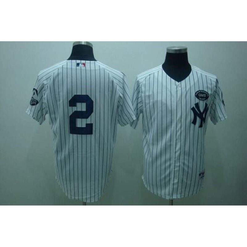 6863ae29a4883_1 Yankees #2 Derek Jeter White GMS The Boss Stitched MLB Jersey