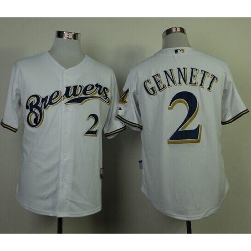 6863ae651a16f_1 Brewers #2 Scooter Gennett White Cool Base Stitched MLB Jersey