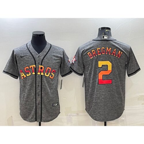 6863ae8a4857a_1 Men's Houston Astros #2 Alex Bregman Grey Cool Base Stitched Baseball Jersey