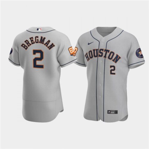 6863ae91744b6_1 Men's Houston Astros #2 Alex Bregman Grey 60th Anniversary Flex Base Stitched Baseball Jersey