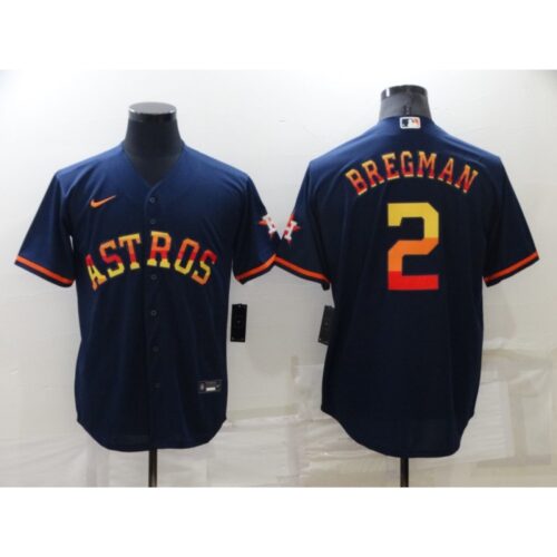 6863aeaecf12b_1 Men's Houston Astros #2 Alex Bregman 2022 Navy Cool Base Stitched Jersey