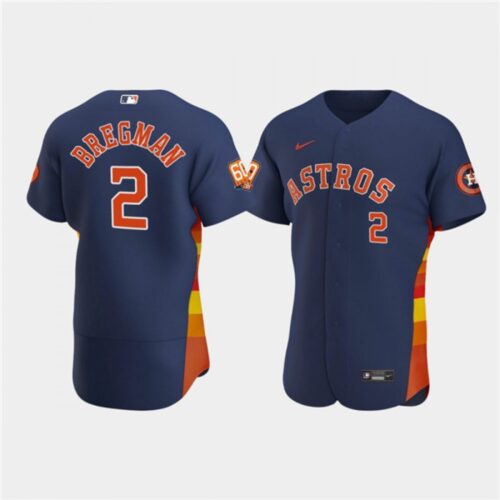 6863aec3e13d4_1 Men's Houston Astros #2 Alex Bregman Navy 60th Anniversary Flex Base Stitched Baseball Jersey