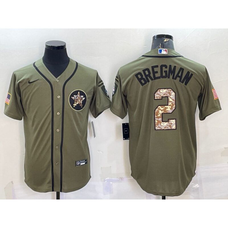 6863aec73f0aa_1 Men's Houston Astros #2 Alex Bregman Olive Salute To Service Cool Base Stitched Jersey