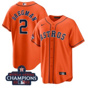 6863aeec99be4_1 Men's Houston Astros #2 Alex Bregman Orange 2022 World Series Champions Stitched Baseball Jersey